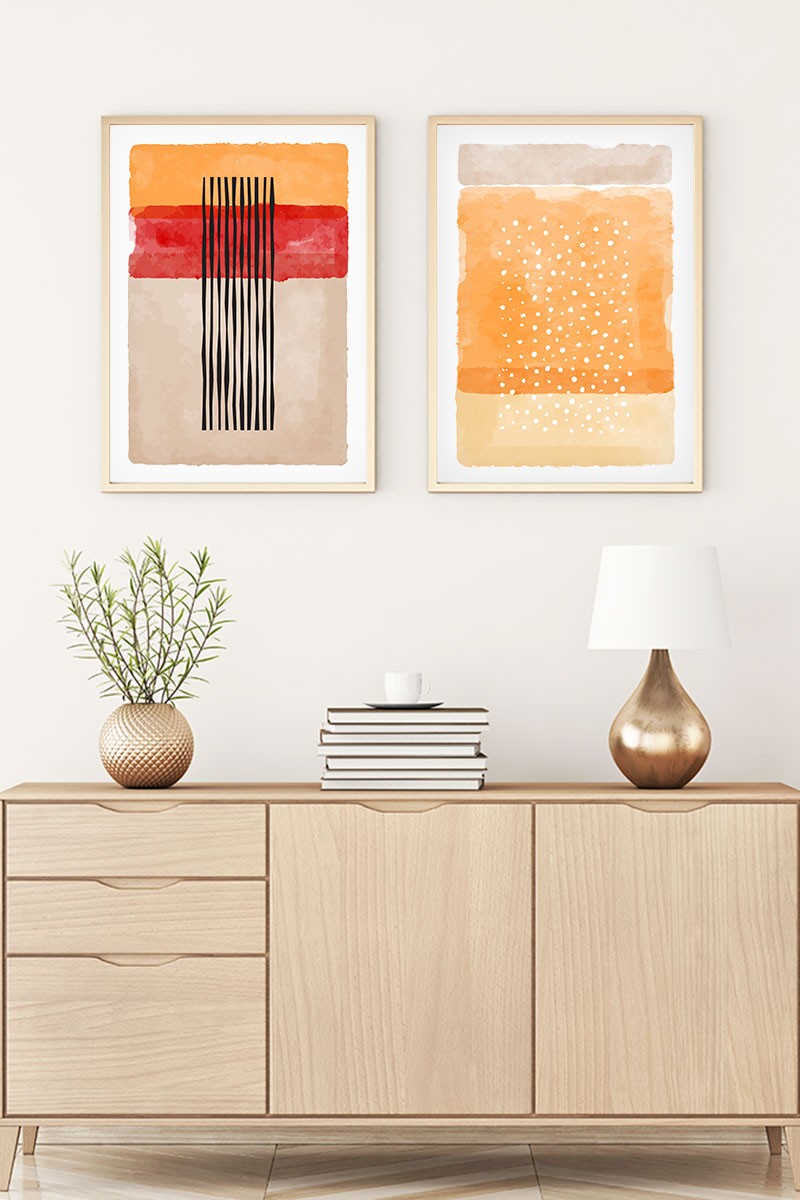 Tablou decorativ, Huhu57, Lemn masiv, Multicolor