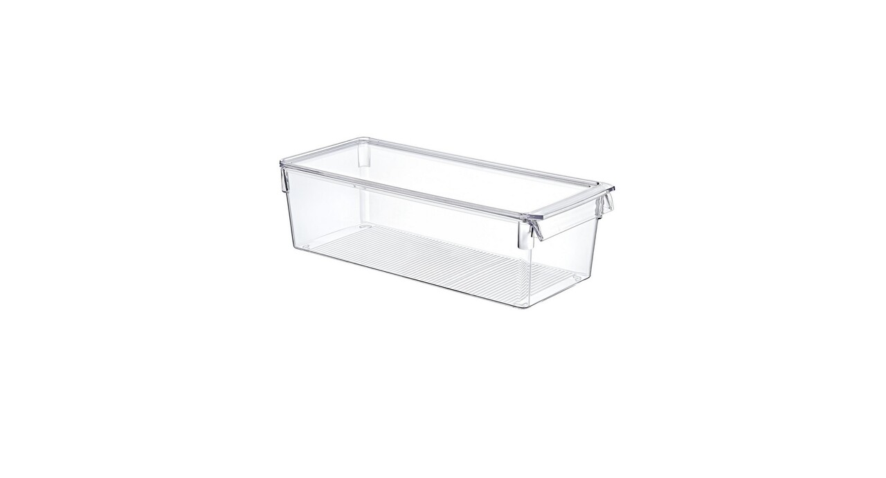 Set organizatoare frigider, Hermia, 639OKK1123, Dimensiune medie: 37 x 15 x 10 cm (3 bucăți), Transparent - imagine 6