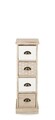 Comoda Finnley, Bizzotto, 26 x 32 x 80 cm, lemn de paulownia