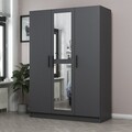 Dulap pentru haine, Minerva, Kale Anthracite, 135x210x52 cm, PAL, Antracit