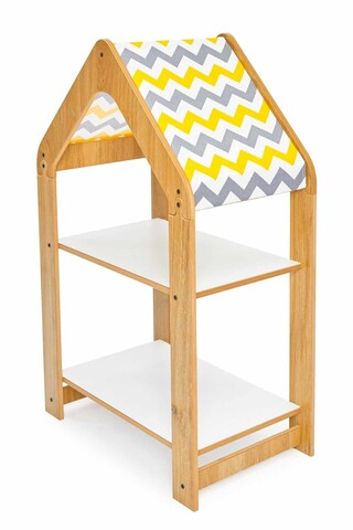 Raft universal, Hanah Home, Multipurpose Shelves 2, 50x80x30 cm, Natural / Alb / Galben