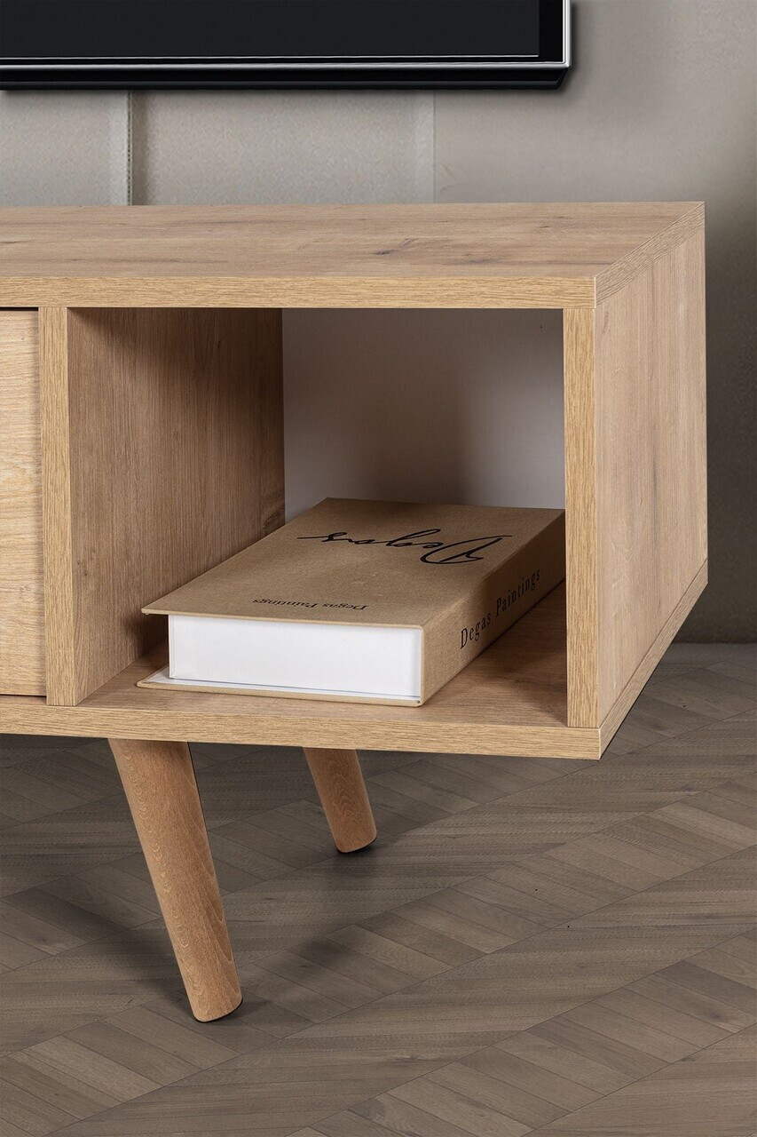 Comoda TV, Hanah Home, Mesir 3627, 160x47x35 cm, PAL, Maro — imaginea 5