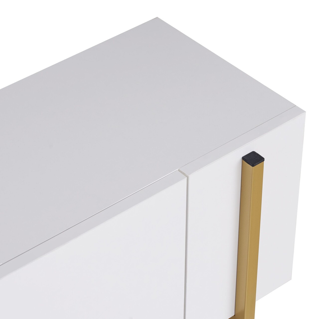Comoda TV, Hanah Home, Nexus, 180x30x45 cm, Alb/Auriu - imagine 6
