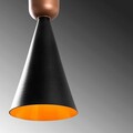 Lustra, Tatum, 584TTM1132, Metal, Negru/Cupru