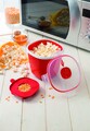 Aparat popcorn pentru cuptorul cu microunde, Snips, 1.5 L, polipropilena, rosu