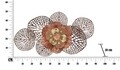 Decoratiune de perete, Flower Grid, Mauro Ferretti, 88.5x49.5 cm, fier