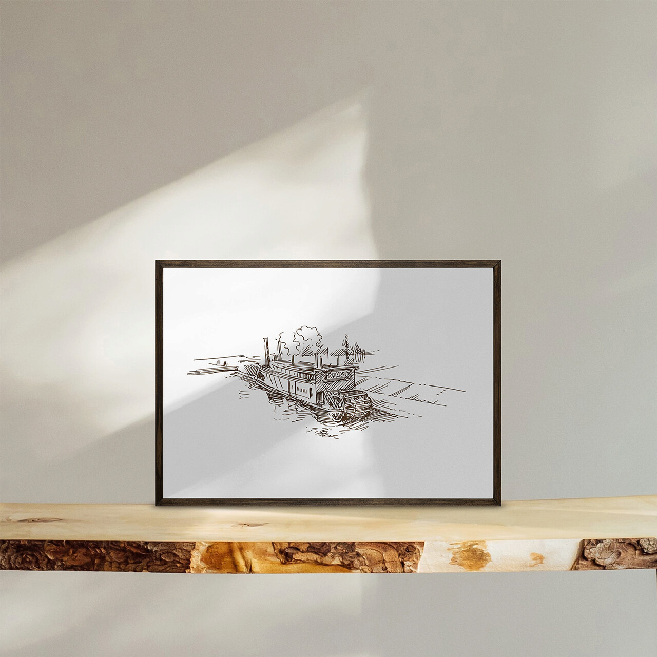 Tablou decorativ TD133 Lemn Desenat manual Natural