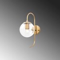Aplica de perete, Jewel - 10560, Fulgor, 15 x 27 x 36 cm, 1 x E14, 15W, auriu