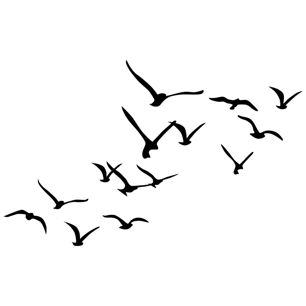 Decoratiune de perete, Migration, Pasărea nr. 1: 29 x 18 cm (1 bucată) , Negru - view 6