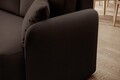 Coltar extensibil stanga 3 locuri ELTAP, Hadson, 206x150x89 cm, lemn/poliester, maro inchis