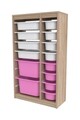 Dulap multifunctional, Estella, Montana Xs 2D4N8U, Sonomo Alb / Roz