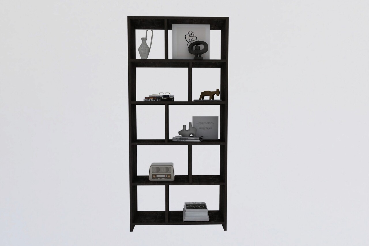 Corp biblioteca, Asse Home, Jordan, 70x161.8x22 cm, Antracit - 1 | YEO
