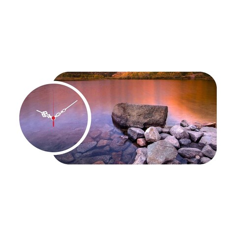 Set ceas si tablou decorativ, YMS-82, MDF , Dimensiune: 68 x 32 cm, Multicolor