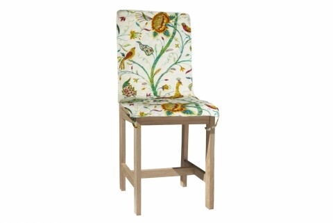 Husa spatar scaun 47x100 cm, pauni, 100% bumbac, multicolor