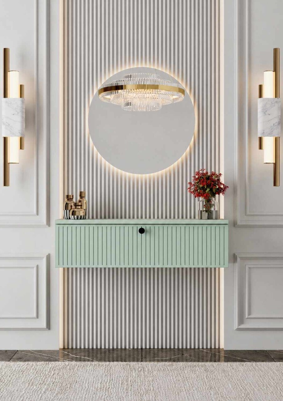 Bufet, Hanah Home, Mimosa 50, 50x26x22 cm, MDF, Verde menta - view 2