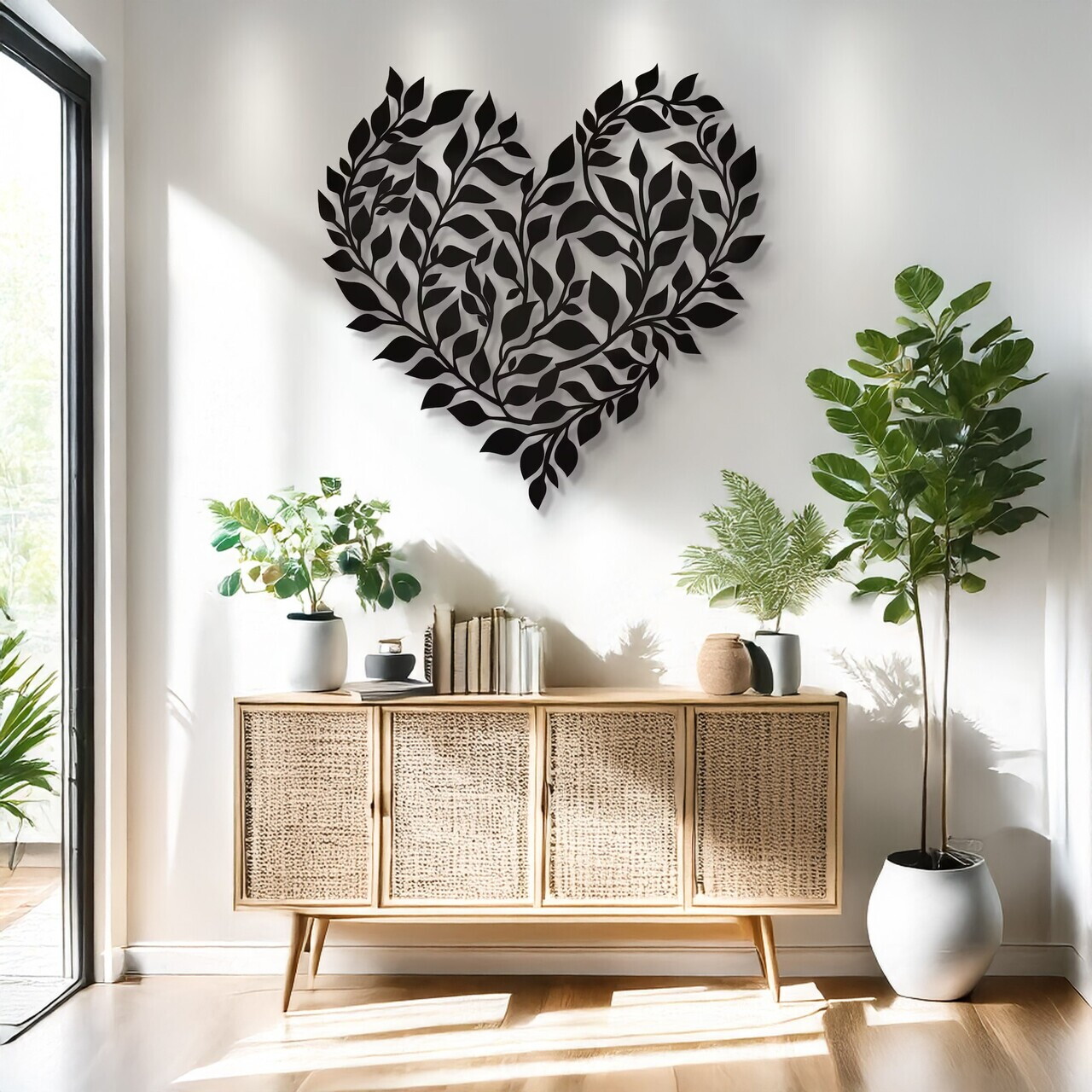 Decoratiune de perete, DCV-1082-MT, Dimensiune: 80 x 80 cm, Negru — imaginea 3