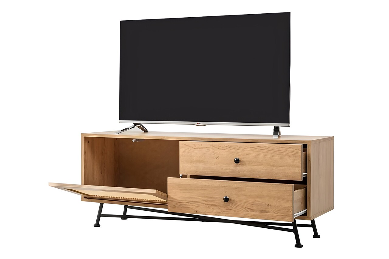 Comoda TV, Hanah Home, Nala 140, 140x55x40 cm, Natural - imagine 9