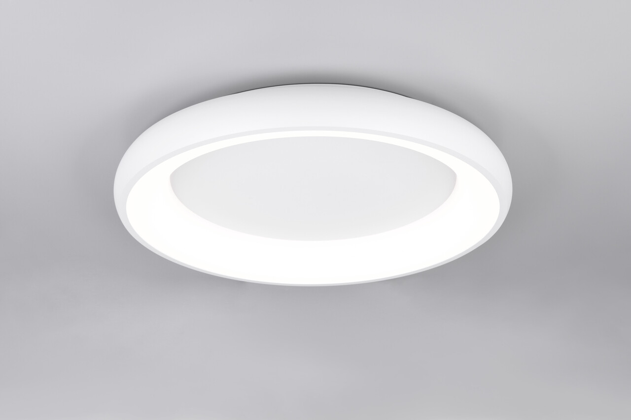 Plafoniera Cardona, TRIO, 62x10 cm, 38W, 1x SMD LED, metal, alb mat