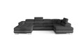 Coltar extensibil dreapta 6 locuri ELTAP, Rod-40, Rodrigo, 345x202x90 cm, lemn/poliester, gri inchis