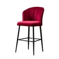 Set scaun de bar (2 bucăți), Beckley, Rubi, PAL, Rosu Claret / Negru
