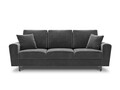 Canapea extensibila 3 locuri, Moghan, Micadoni Home, BL, 235x100x88 cm, catifea, gri deschis