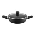 Tigaie adanca cu capac Alto, Ambition, 28 cm, aluminiu, negru