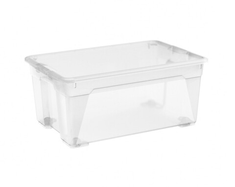 Cutie depozitare cu capac, Kis, R-Box L, 40 L, plastic, transparent