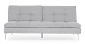 Canapea extensibila cu 3 locuri Leon, Bizzotto, 190 x 94 x 85 cm, lemn de eucalipt/otel/poliester, gri deschis