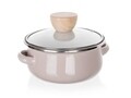 Set 3 cratite emailate cu capac Naturela, Banquet, 14/18/22 cm