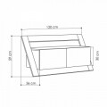 Comoda TV, Homitis, Kayt - White, 36.5x120x59 cm