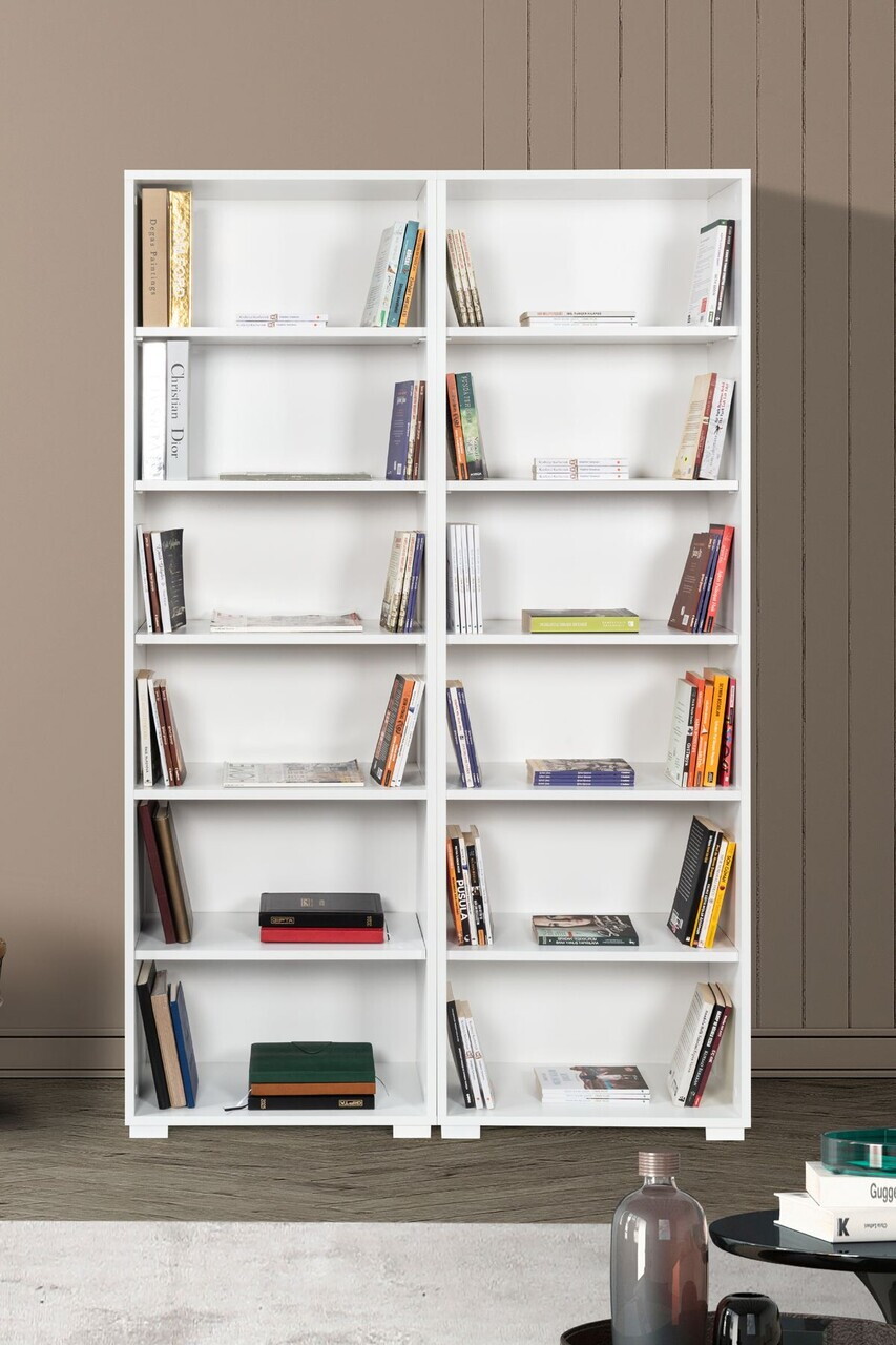 Corp biblioteca Hanah Home Evm 8224 120x187x30 cm PAL Alb
