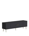 Comoda TV, Olivia, Dekos, 150x48 cm, PAL , Antracit / Aur