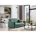 Canapea extensibila 3 locuri, ELTAP, Laine, 155x105x75 cm, lemn/poliester, verde
