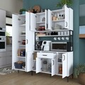 Dulap multifunctional, Rani, JE133, 180x198 cm, PAL, Alb