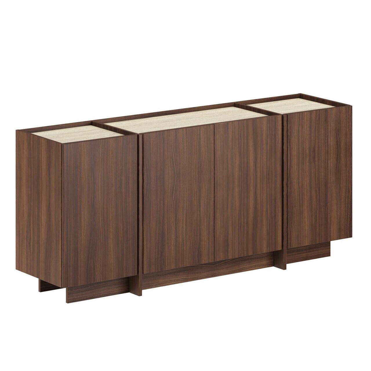 Consola, Nordure, Dorma, 180x80x45 cm, Travertin / Nuc Milano — imaginea 6