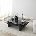 Masuta de cafea, Neostill, Saga Rectangle, Negru / Fume