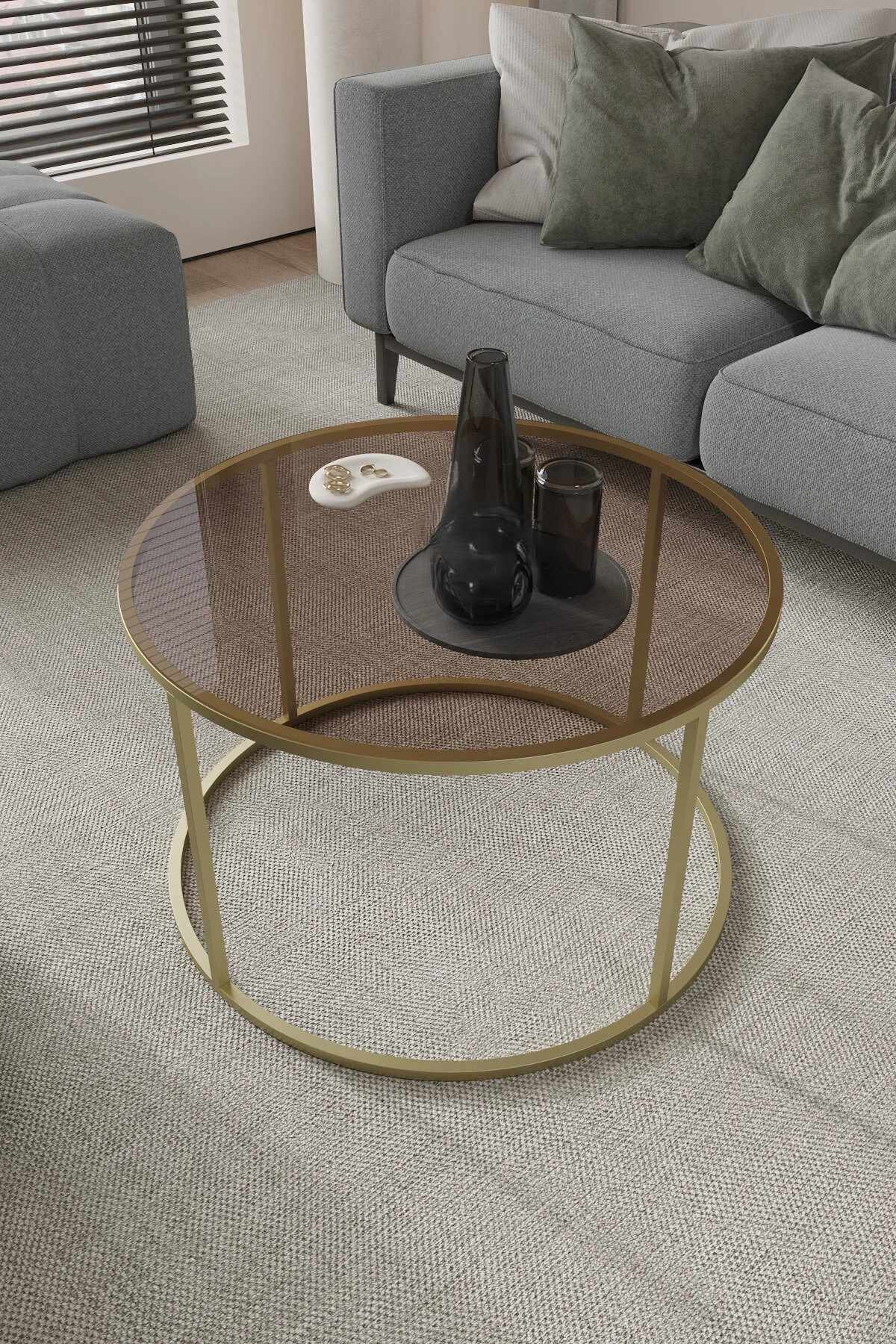 Masuta de cafea, Hanah Home, Royal, Aur / Bronz