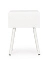 Noptiera Charley, Bizzotto, 40 x 30 x 57 cm, MDF/paulownia/pin/otel, alb/natural