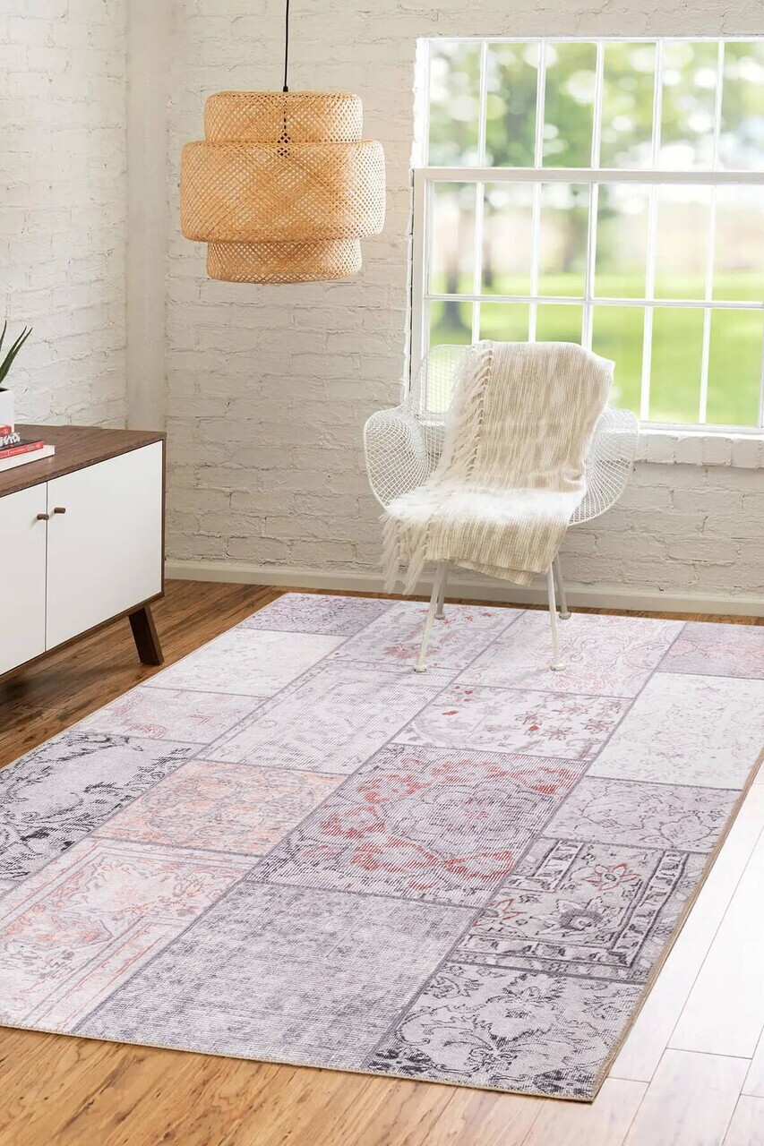 Covor, Folk Chenille, 75x150 cm, Poliester, Gri