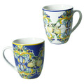 Set 2 cani, Citrus Blue, Brandani, 9x10 cm, portelan