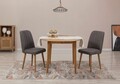 Set masă și scaune extensibile (3 bucăți), Vella, Vina 1501, PAL, Pin Atlantic / Antracit