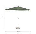 Umbrela pentru gradina / terasa Rio, Bizzotto, Ø 300 cm, stalp Ø 48 mm, otel/poliester, verde oliv