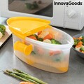 Dispozitiv pentru gatit paste la cuptorul cu microunde 4 in 1 Pastrainest, InnovaGoods, cu accesorii si retete