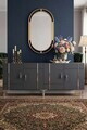 Consola, Hanah Home, Ilay 180, 180x75x32 cm, Antracit / Argintiu
