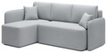 Coltar extensibil stanga 3 locuri ELTAP, Hadson, 206x150x89 cm, lemn/poliester, gri deschis