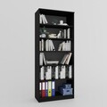 Dulap multifunctional, Miwood, Lucas Glass 1600-92, Negru