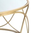 Masuta de cafea Lury, Mauro Ferretti, Ø 70x40 cm, fier/sticla, auriu