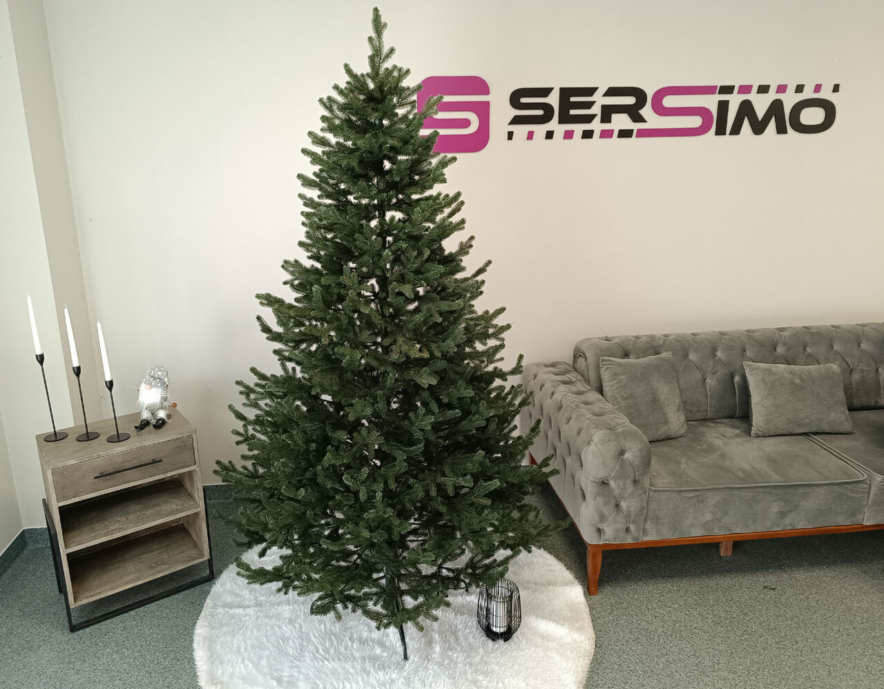 Brad artificial Christmas Deluxe by Sersimo, Viena verde, 3D, 210cm — imaginea 15