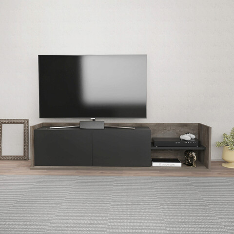 Comoda tv, retricy, krog, 160x35x36.8 cm, pal, wenge / antracit