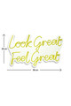 Decoratiune luminoasa LED, Look Great Feel Great, Benzi flexibile de neon, DC 12 V, Galben